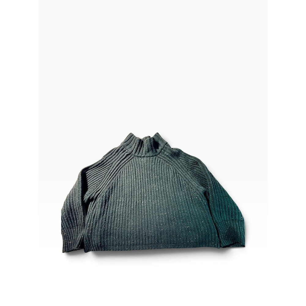 Silence + Noise Green Speckled Ribbed Mock Neck Sweater Urban Outfitters